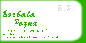 borbala pozna business card